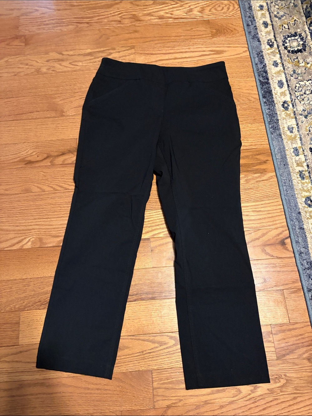Black Women's Stretch Ponte Straight-Leg Pants